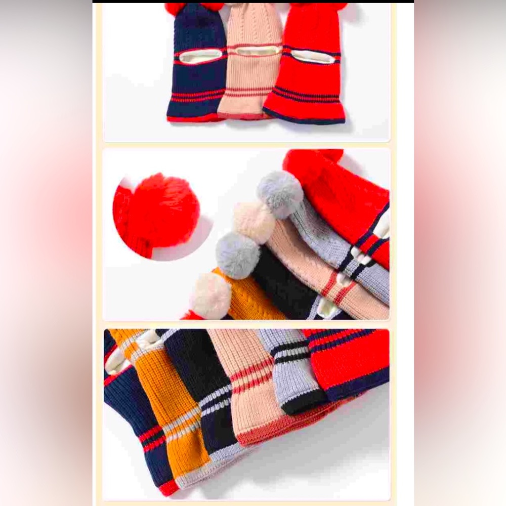 COPY - COPY - Baby boy girl all in one  winter hat and scarf - Picture 3 of 7